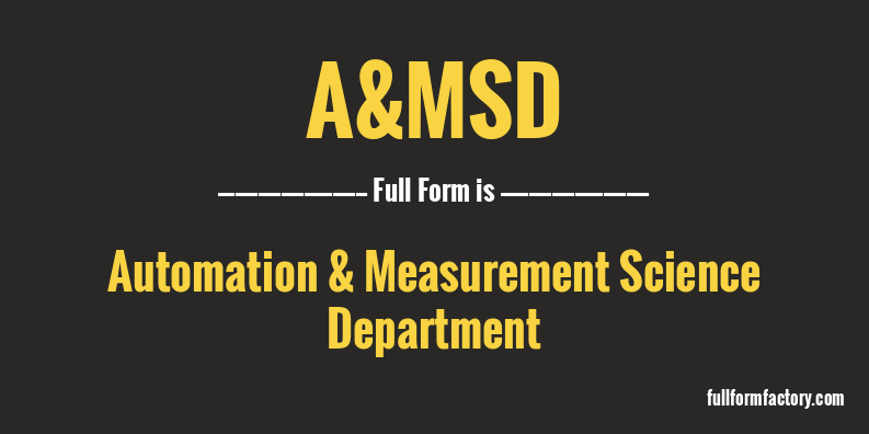 a&msd-full-form