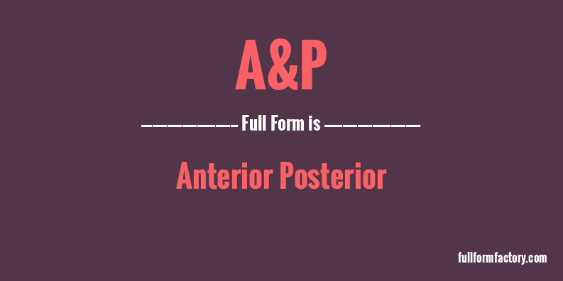 a&p-full-form