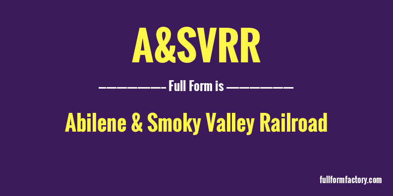 a&svrr-full-form