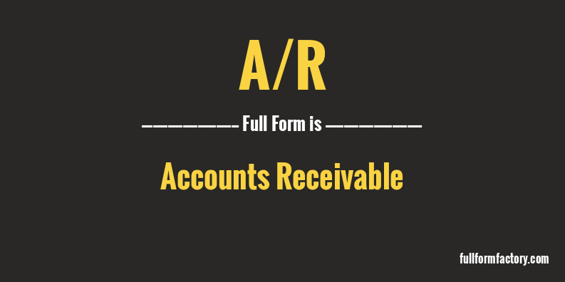 a/r-full-form