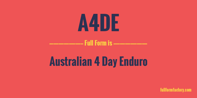 a4de-full-form