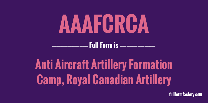 aaafcrca-full-form