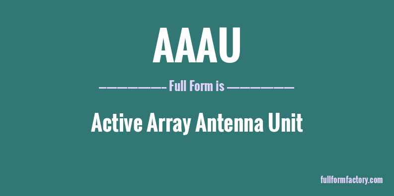 aaau-full-form