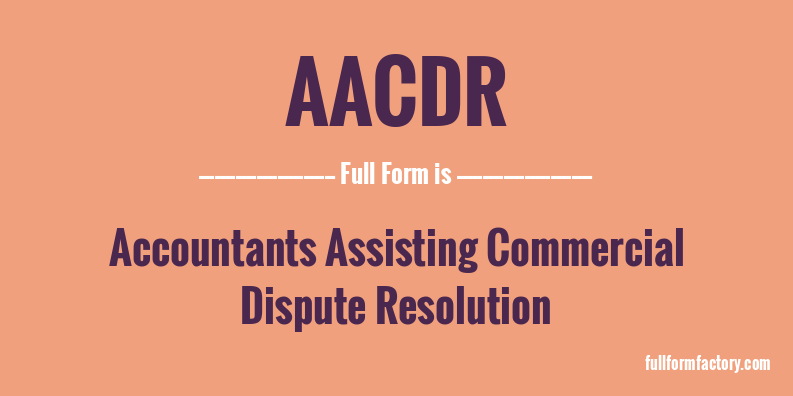 aacdr-full-form