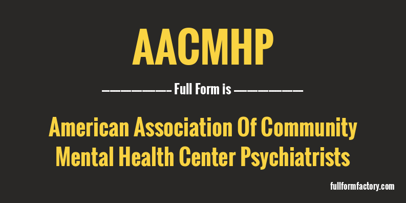 aacmhp-full-form