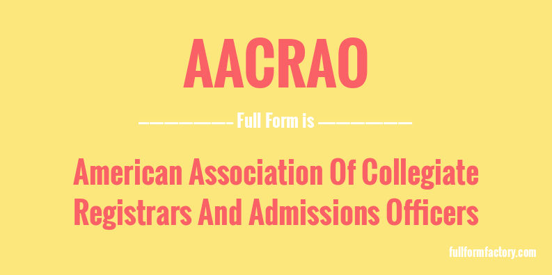 aacrao-full-form