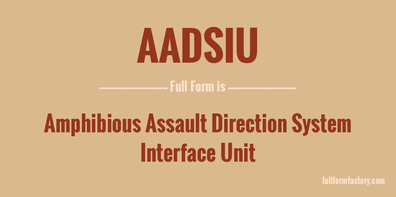 aadsiu-full-form