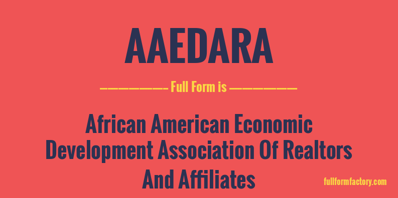 aaedara-full-form