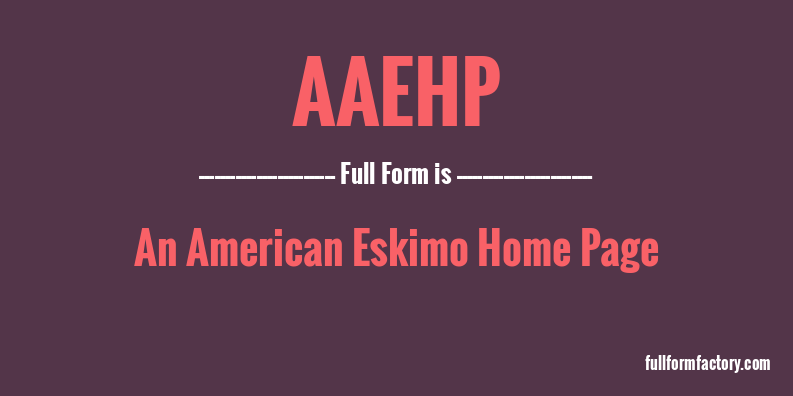 aaehp-full-form