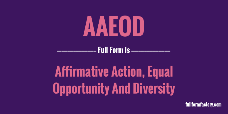 aaeod-full-form