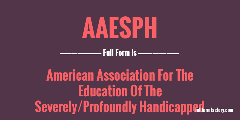 aaesph-full-form