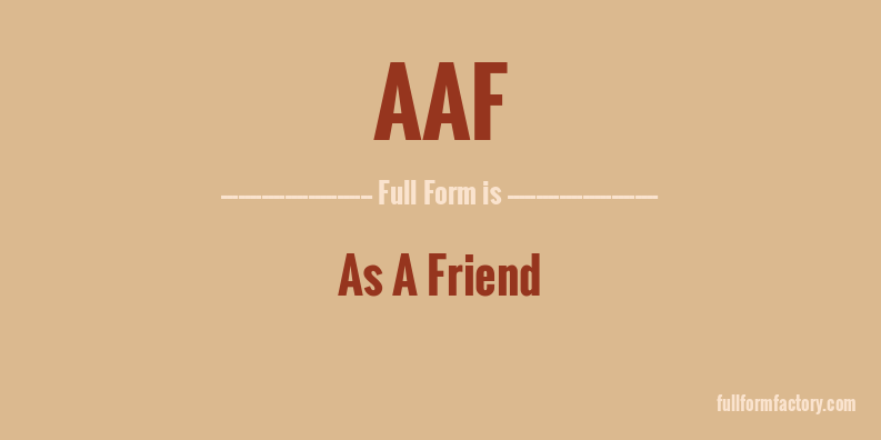 aaf-full-form