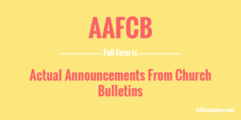 aafcb-full-form