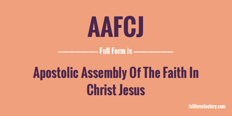 aafcj-full-form