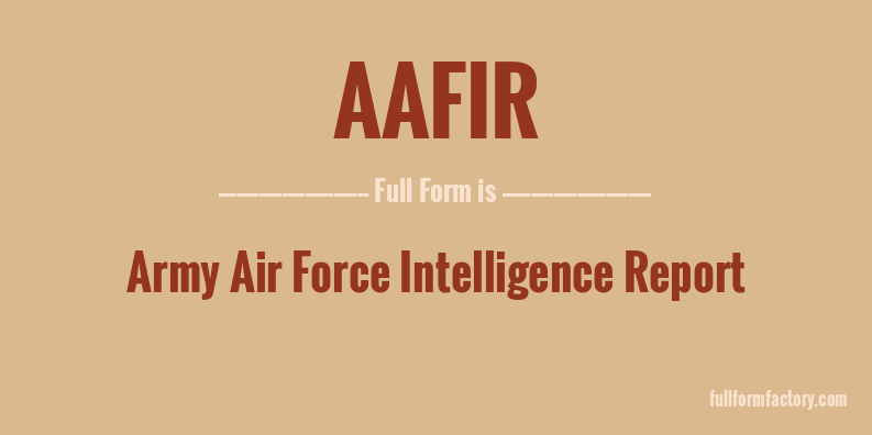aafir-full-form
