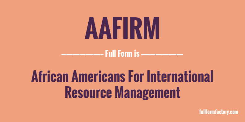 aafirm-full-form