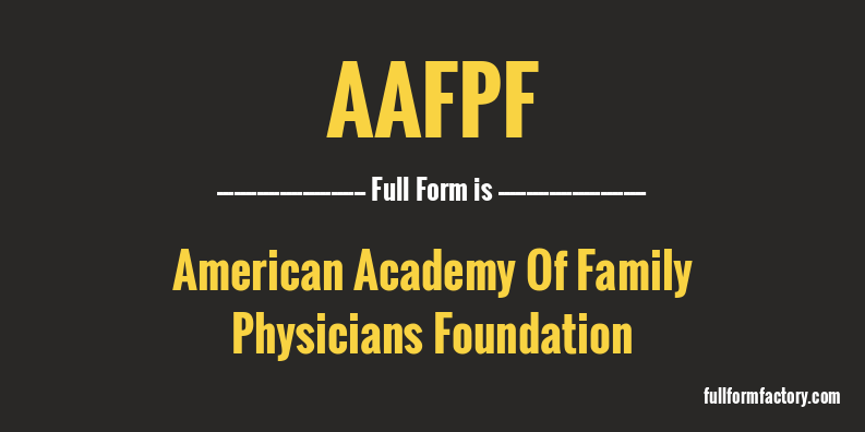 aafpf-full-form