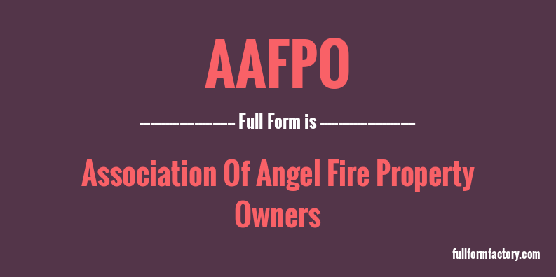 aafpo-full-form
