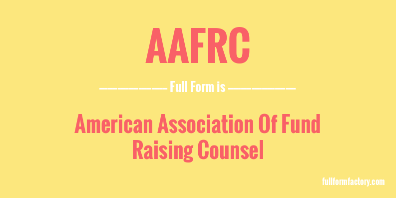 aafrc-full-form