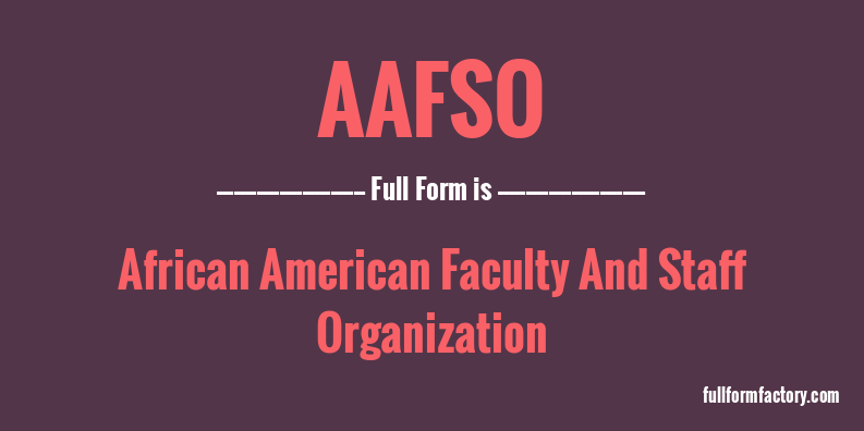 aafso-full-form