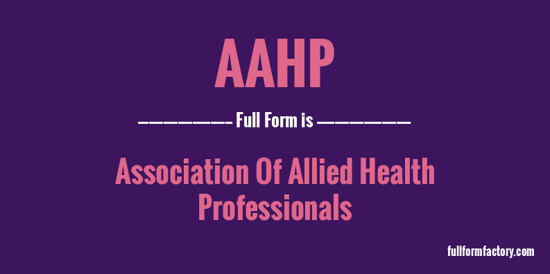 aahp-full-form
