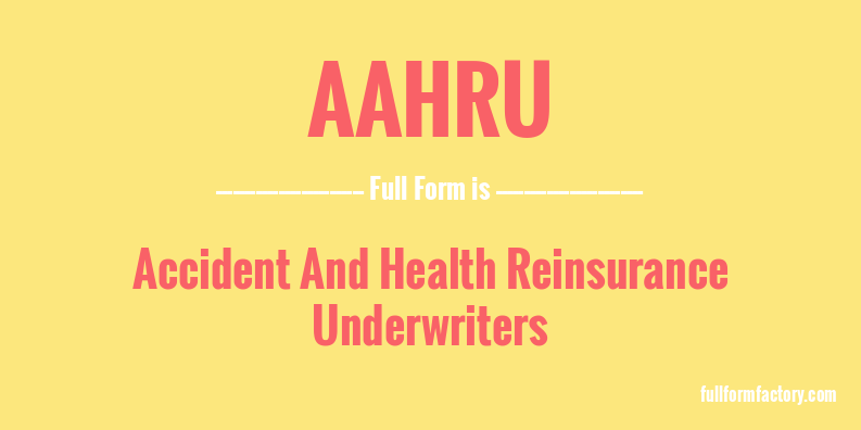 aahru-full-form