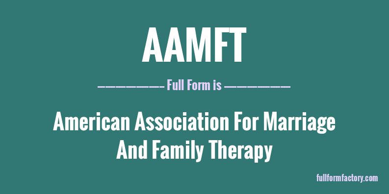 aamft-full-form