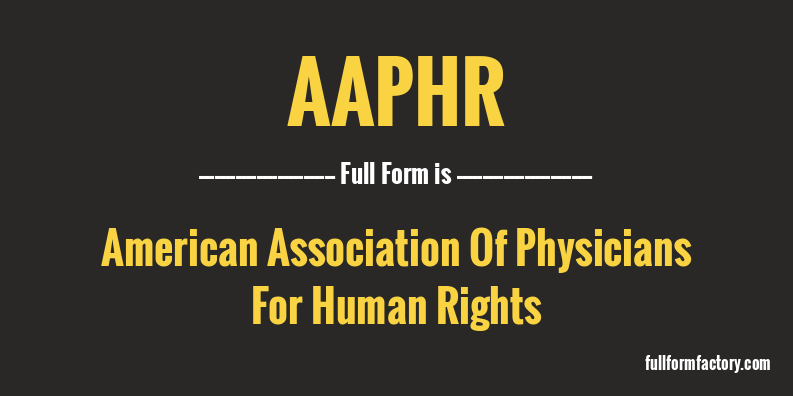 aaphr-full-form