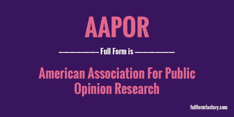 aapor-full-form