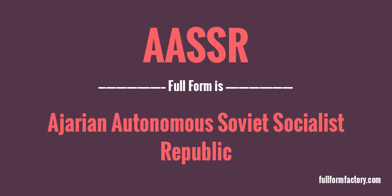 aassr-full-form