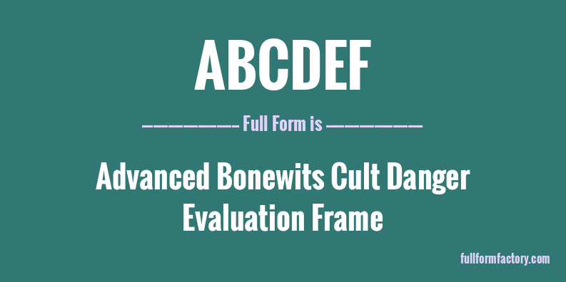 abcdef-full-form