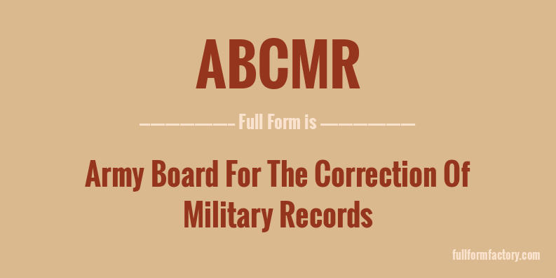 abcmr-full-form