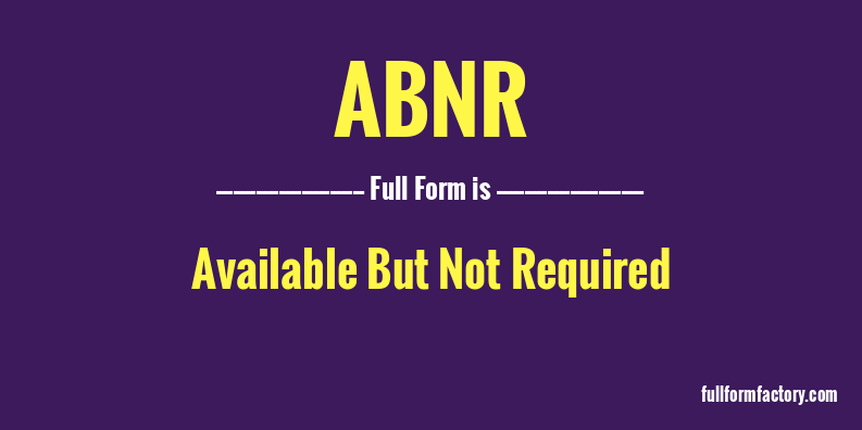 abnr-full-form