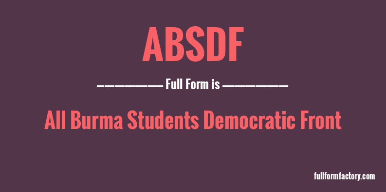 absdf-full-form