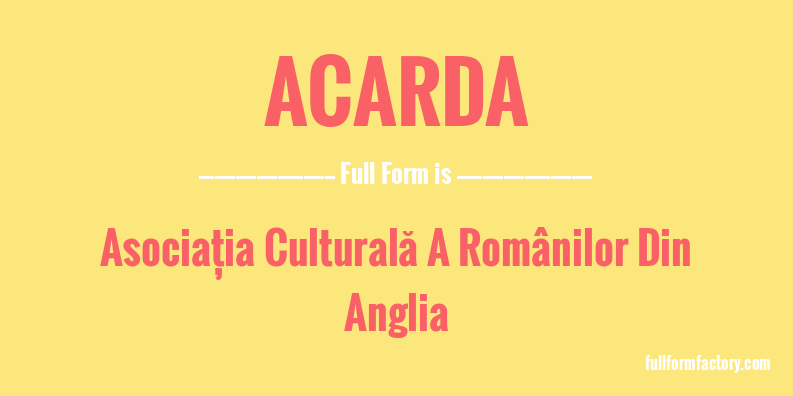 acarda-full-form