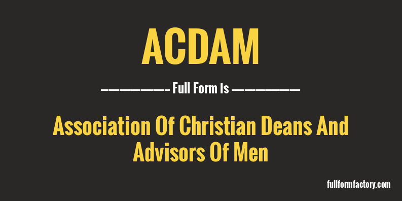 acdam-full-form