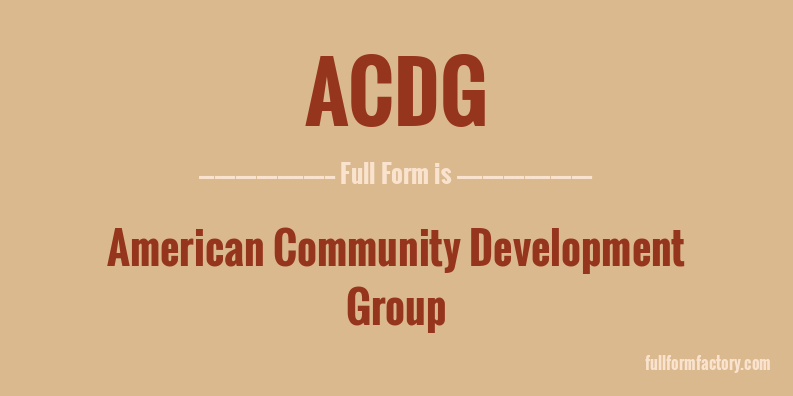 acdg-full-form