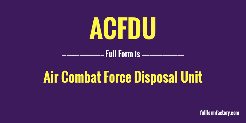 acfdu-full-form