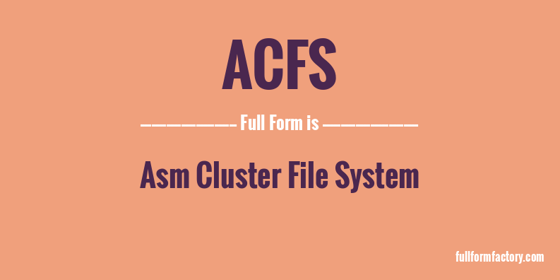acfs-full-form