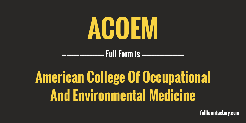 acoem-full-form