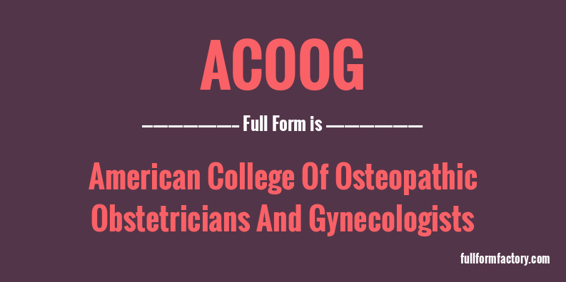 acoog-full-form