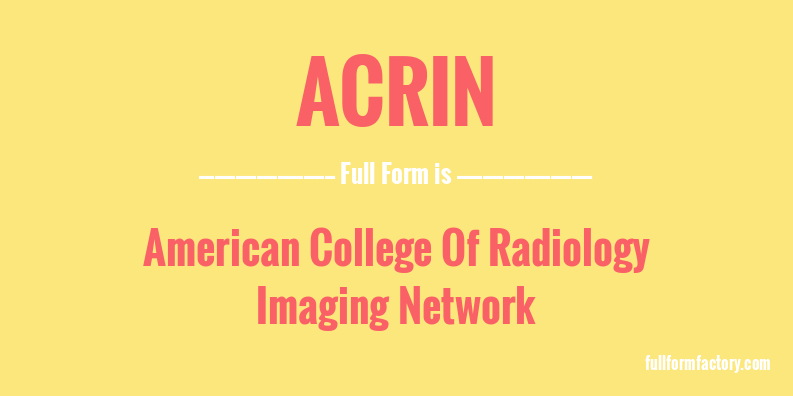 acrin-full-form