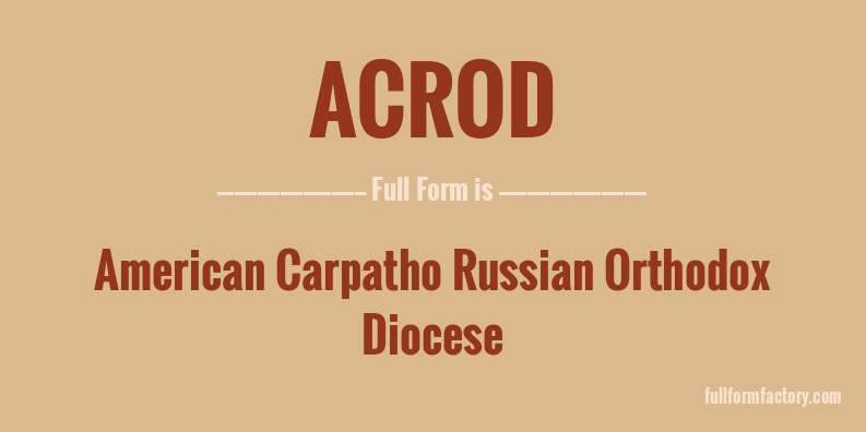 acrod-full-form