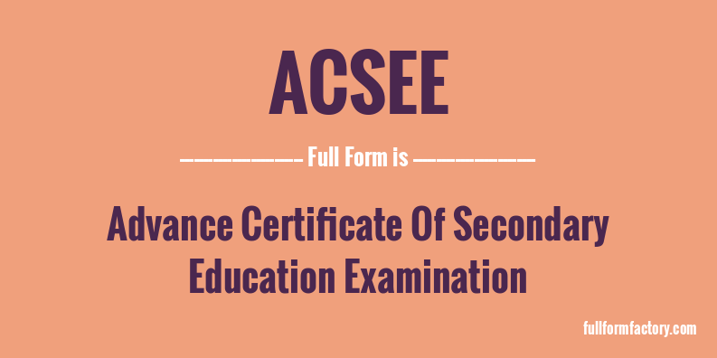 acsee-full-form