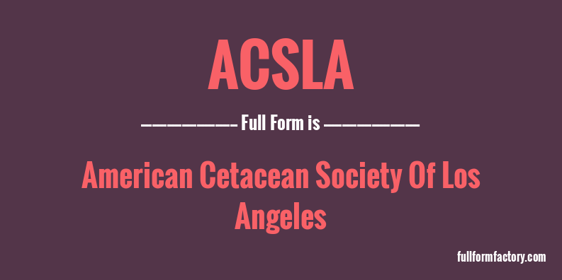 acsla-full-form