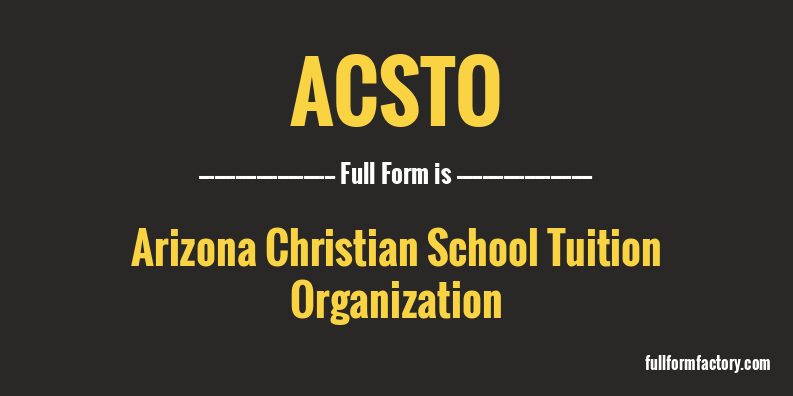 acsto-full-form