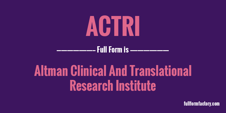 actri-full-form