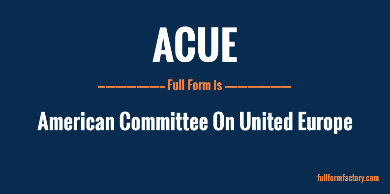 acue-full-form
