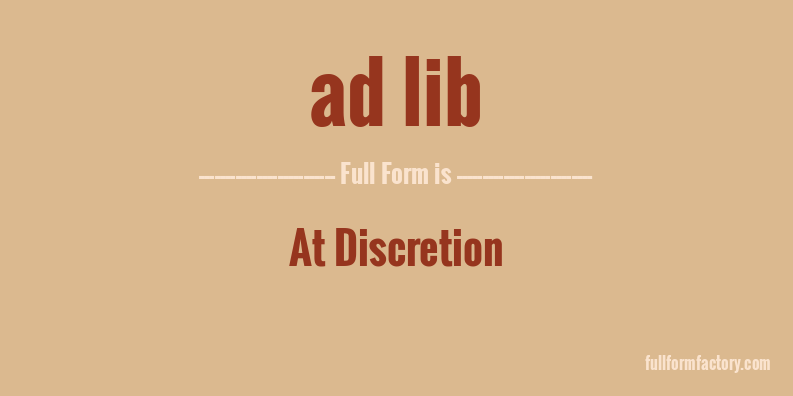 ad lib-full-form