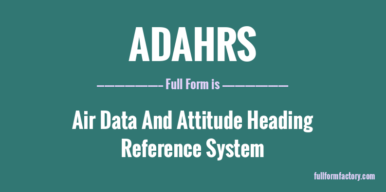 adahrs-full-form